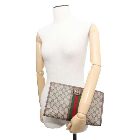 Gucci GG Supreme Ophidia Pouch Clutch Bag - Picture 4 of 11